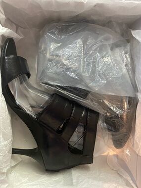 Nine West Black Strappy High Heel Sandals